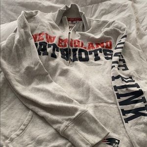 VS Pink Patriots 1/4 zip sweater